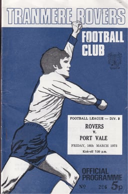 Tranmere Rovers v Port Vale Match Programme 1973-03-16